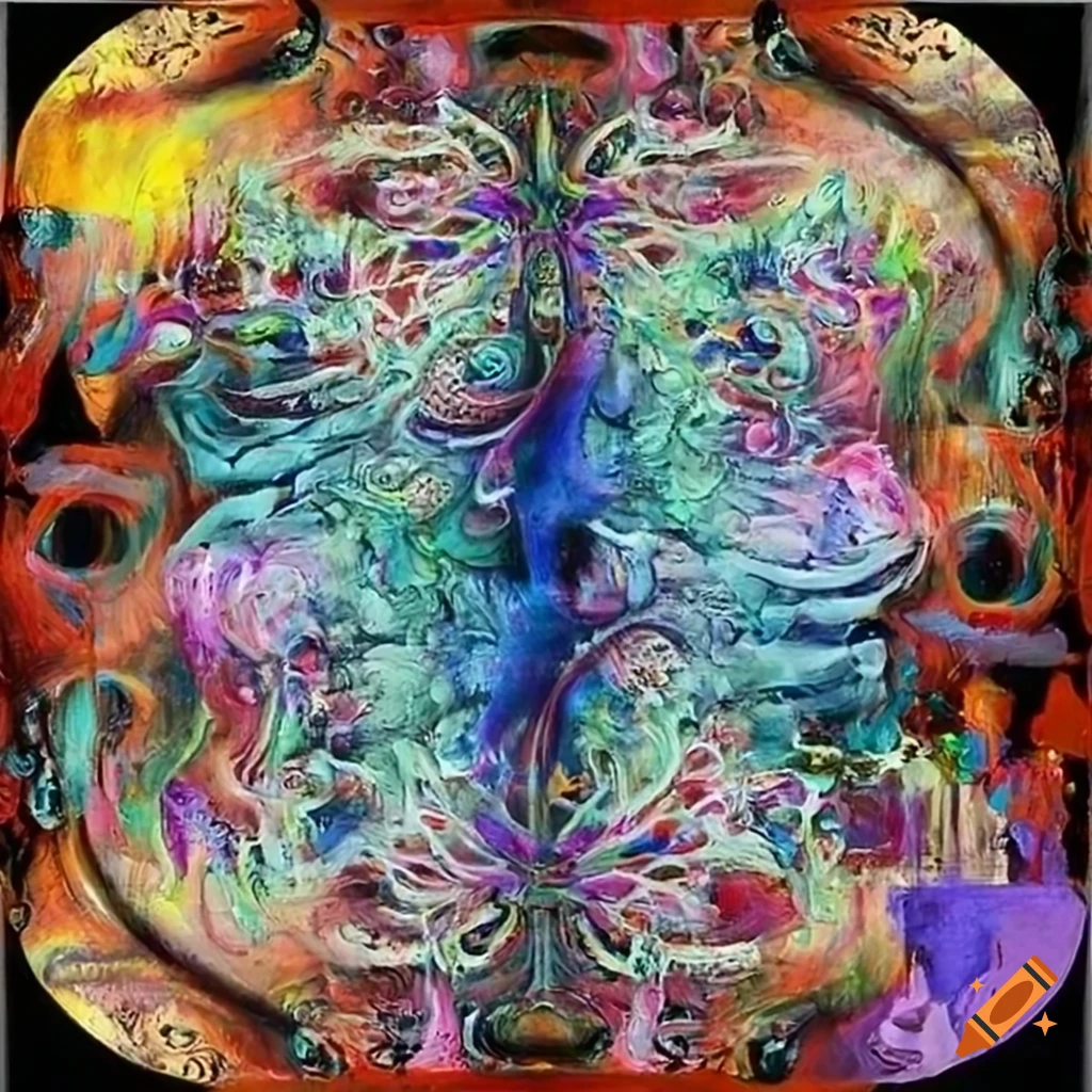 Surrealistic painting of mathematical equations on craiyon