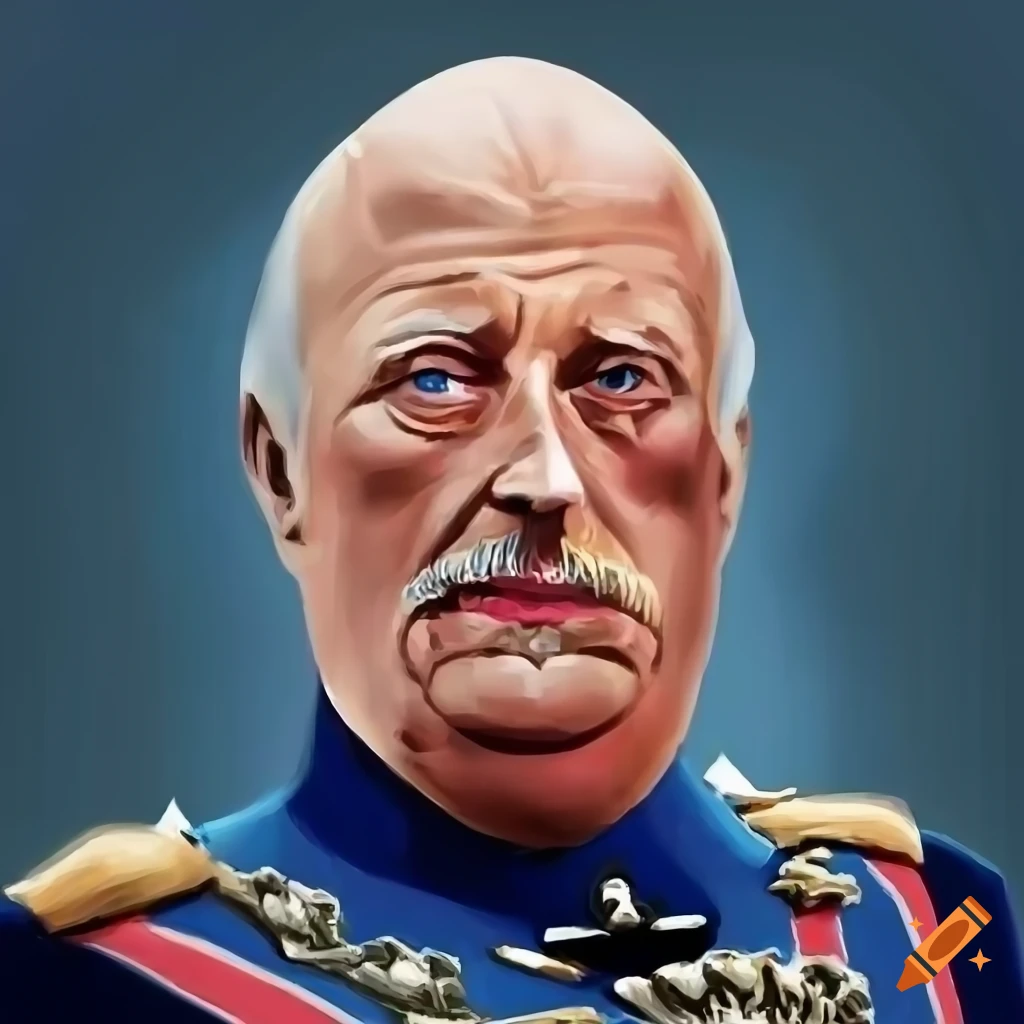 painting of King Harald of Norway