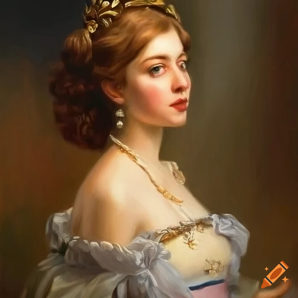 oil painting of an elegant noble lady