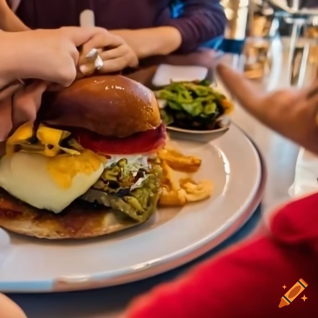 Ethan Klein dining with friends at a famous diner
