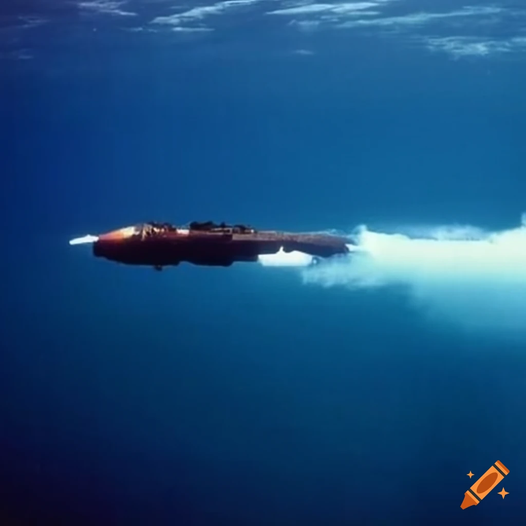 rare photograph of a spaceship emerging from the sea near Oahu