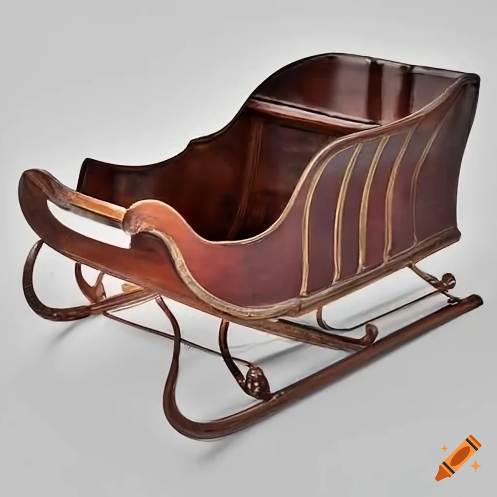 Sleigh on a white background on Craiyon