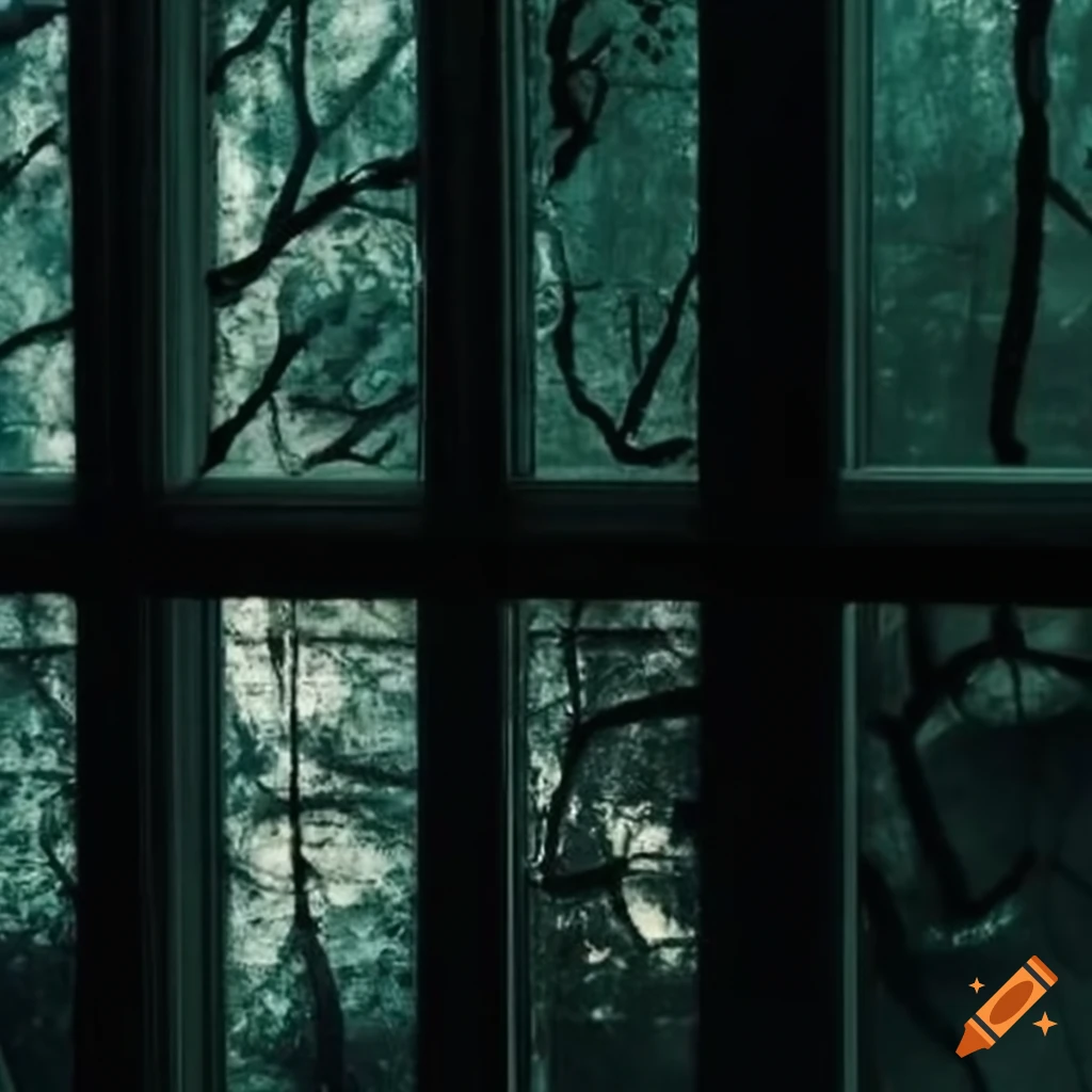 Abstract art on a window on Craiyon