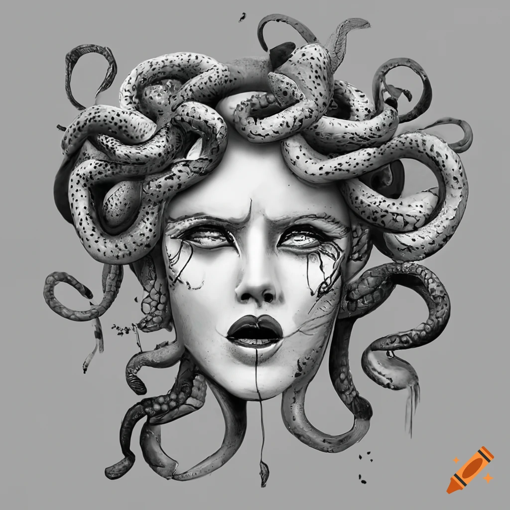 Generate a captivating avatar of the medusa, the mythical creature from ...