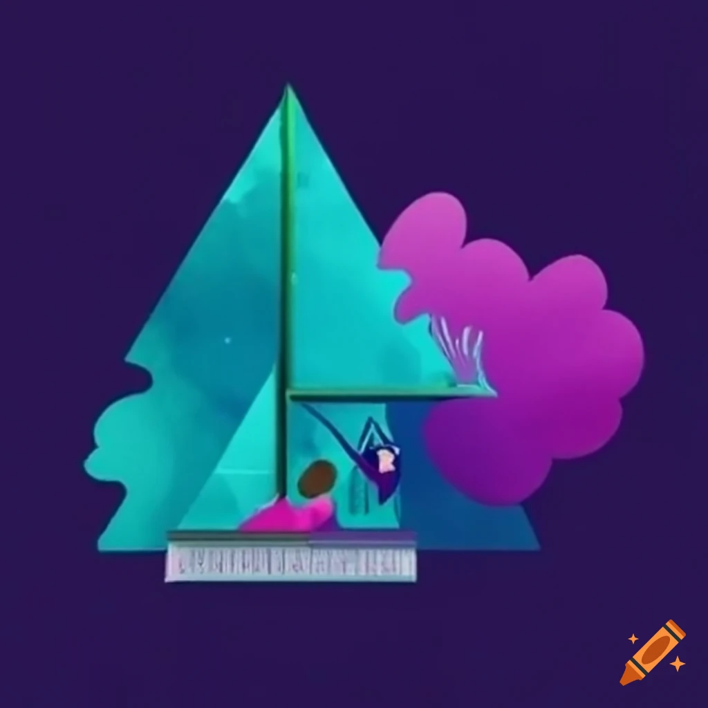abstract illustration of a flying book in various colors