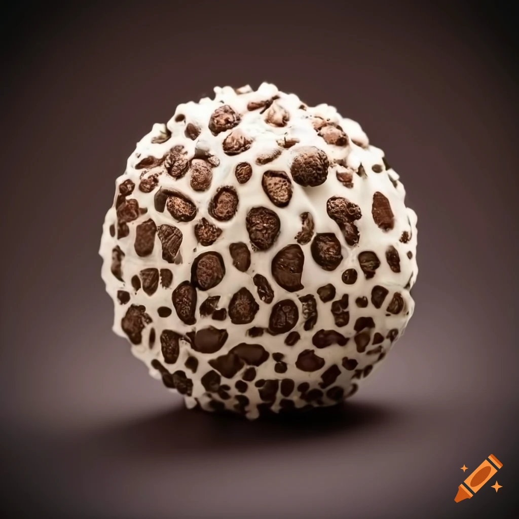 arrangement of truffles on white background
