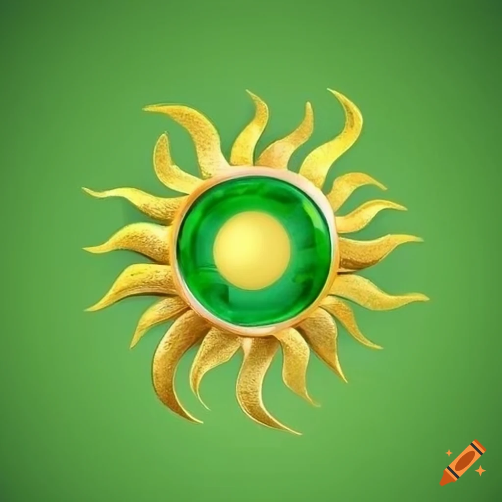green sun badge