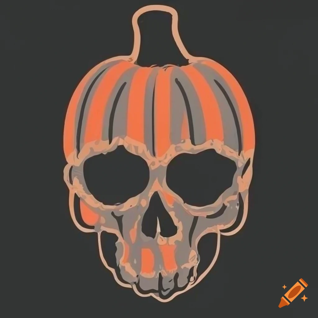 minimalist nurse t-shirt design with skull pumpkin
