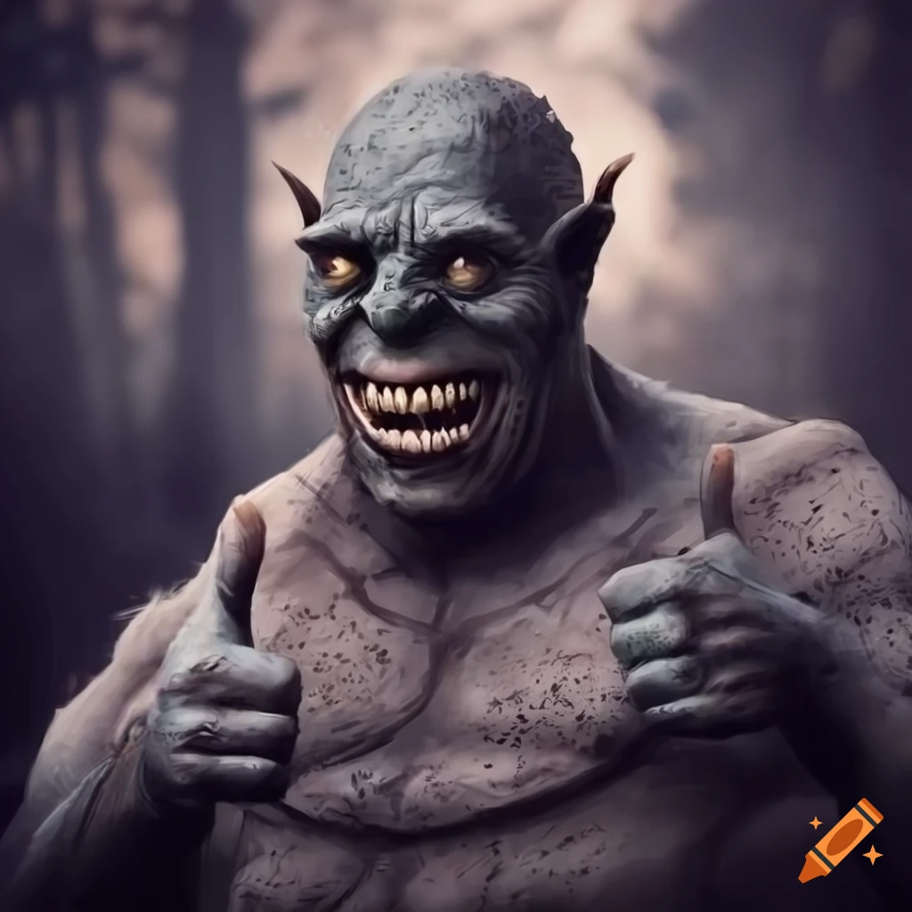 smiling ogre giving a thumbs-up