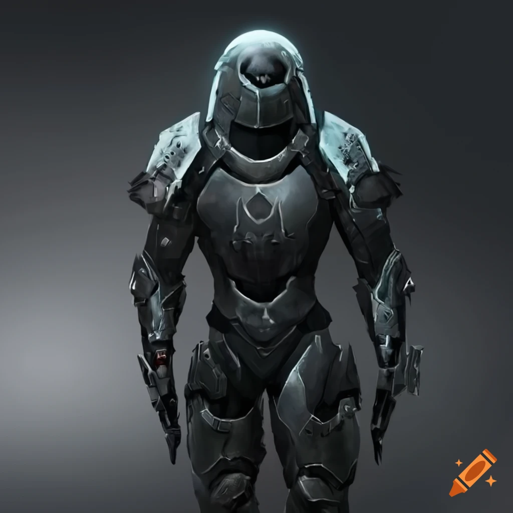 Futuristic combat armor on Craiyon