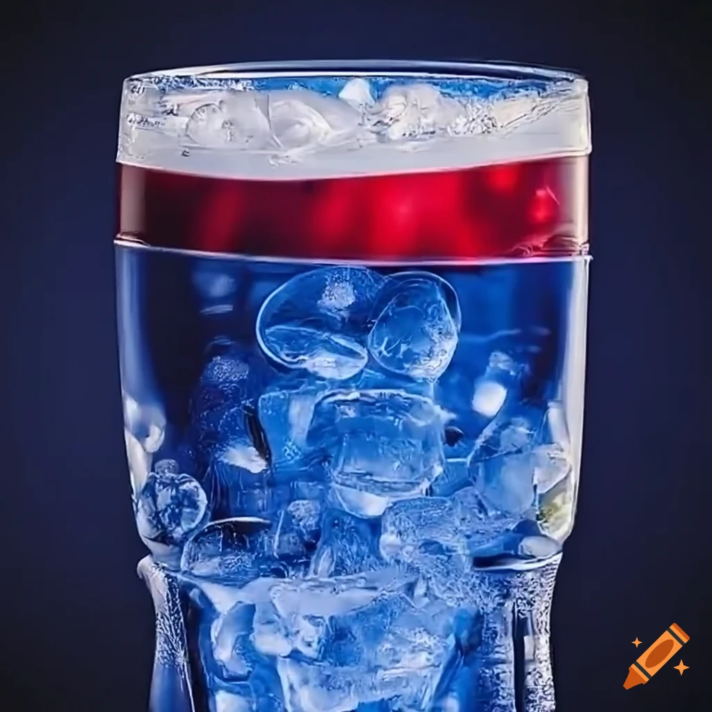 Pepsi drink with ice in high detail