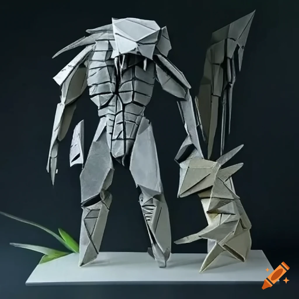 origami creations of Predators movie creatures