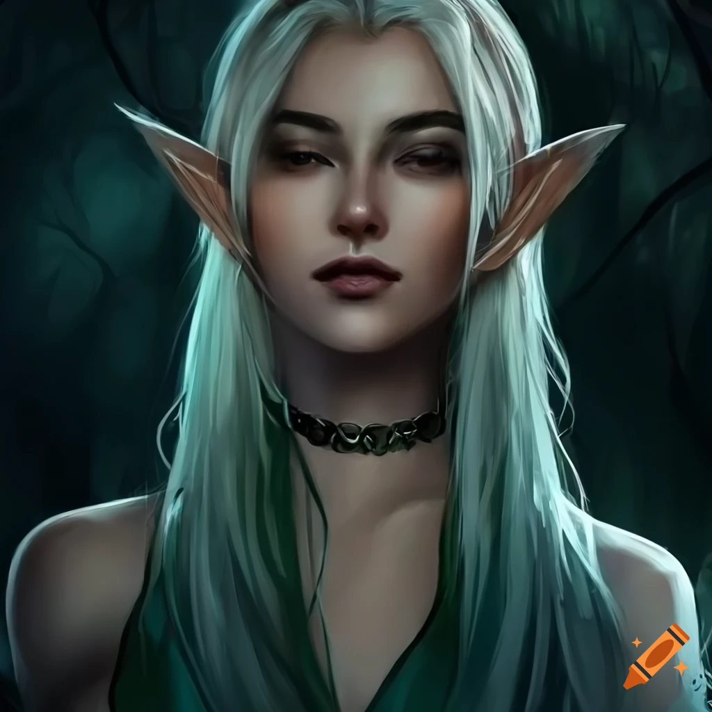 digital-art-of-a-teifling-lady-with-white-hair-and-long-horns-on-craiyon