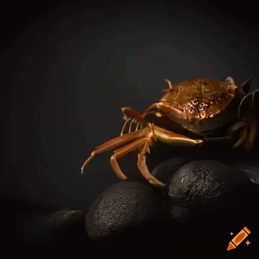 crab on a beautiful landscape