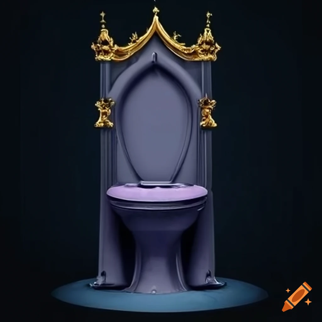 3d Render Of A Luxurious Golden Toilet Background, Toilet Seat