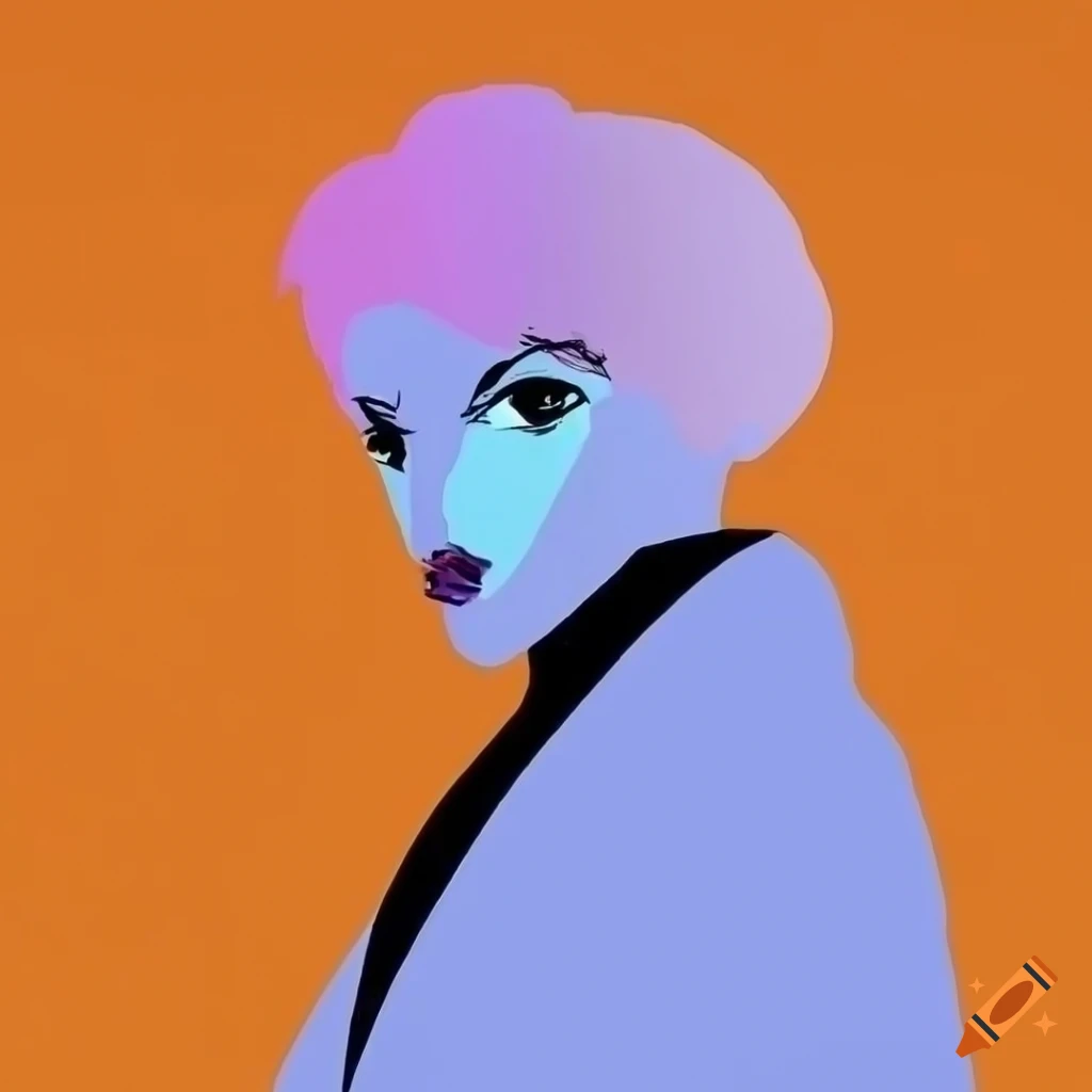 minimalistic portrait in abstract art style