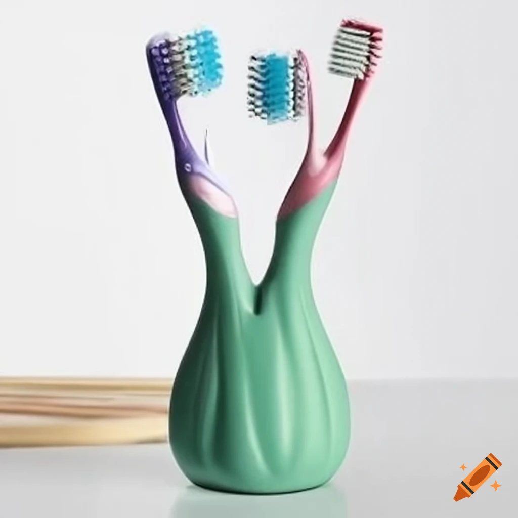 unique toothbrush holder in the shape of a vase