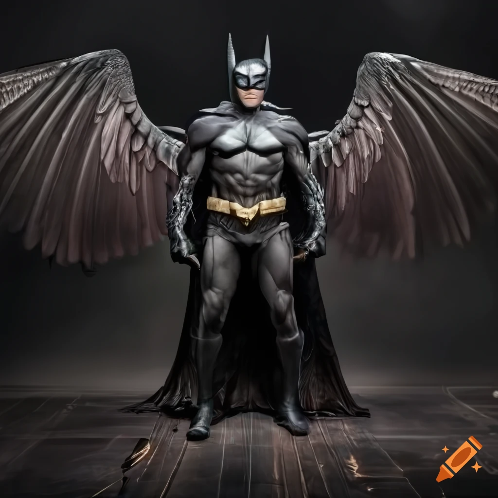 digital art of Batman with dragon wings