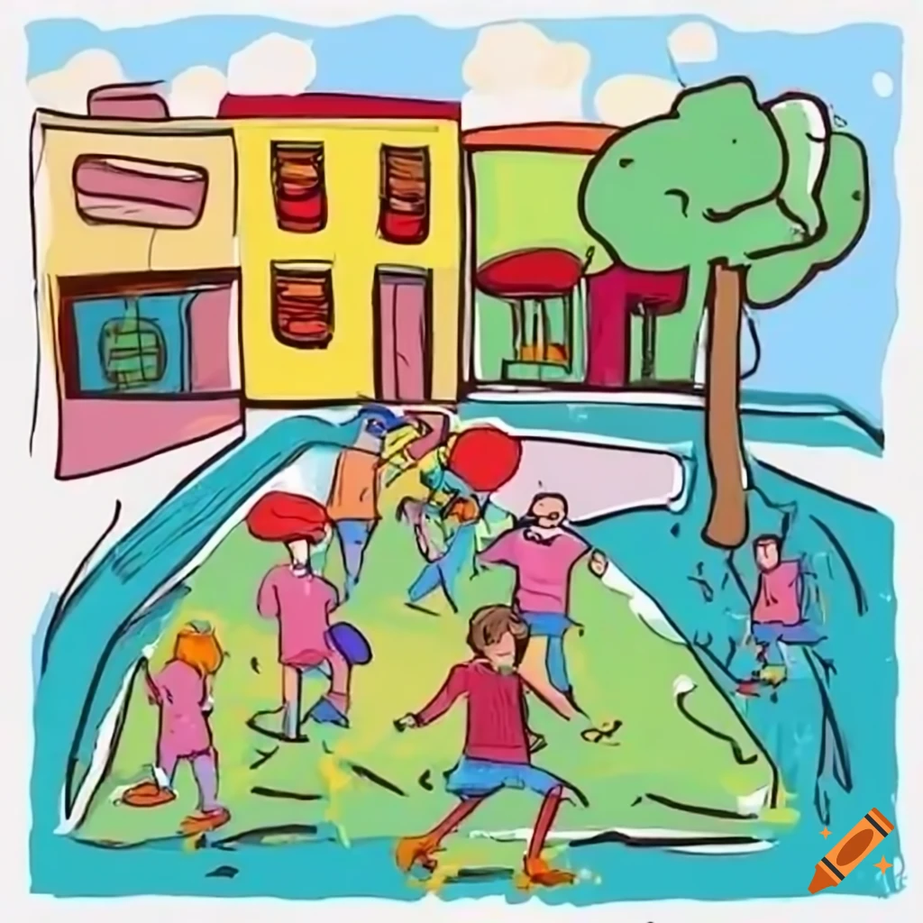 Play park for children stock vector. Illustration of sketch - 45528464