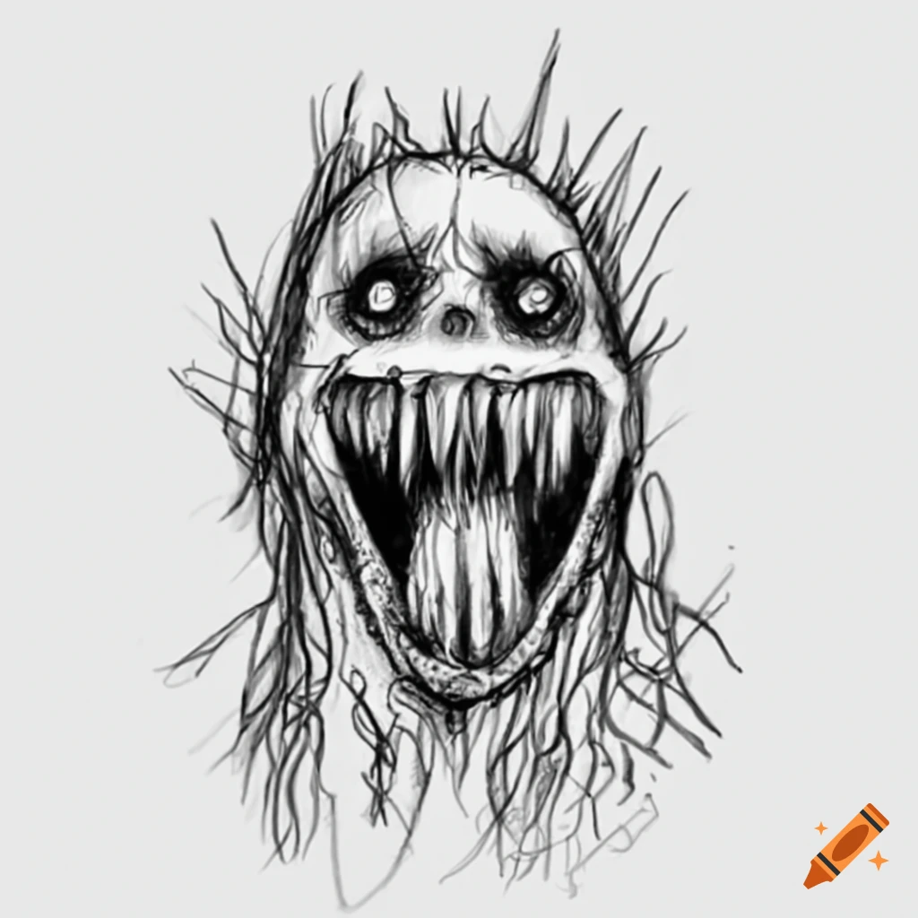 Easy Scary Drawing PNG Transparent Images Free Download | Vector Files |  Pngtree