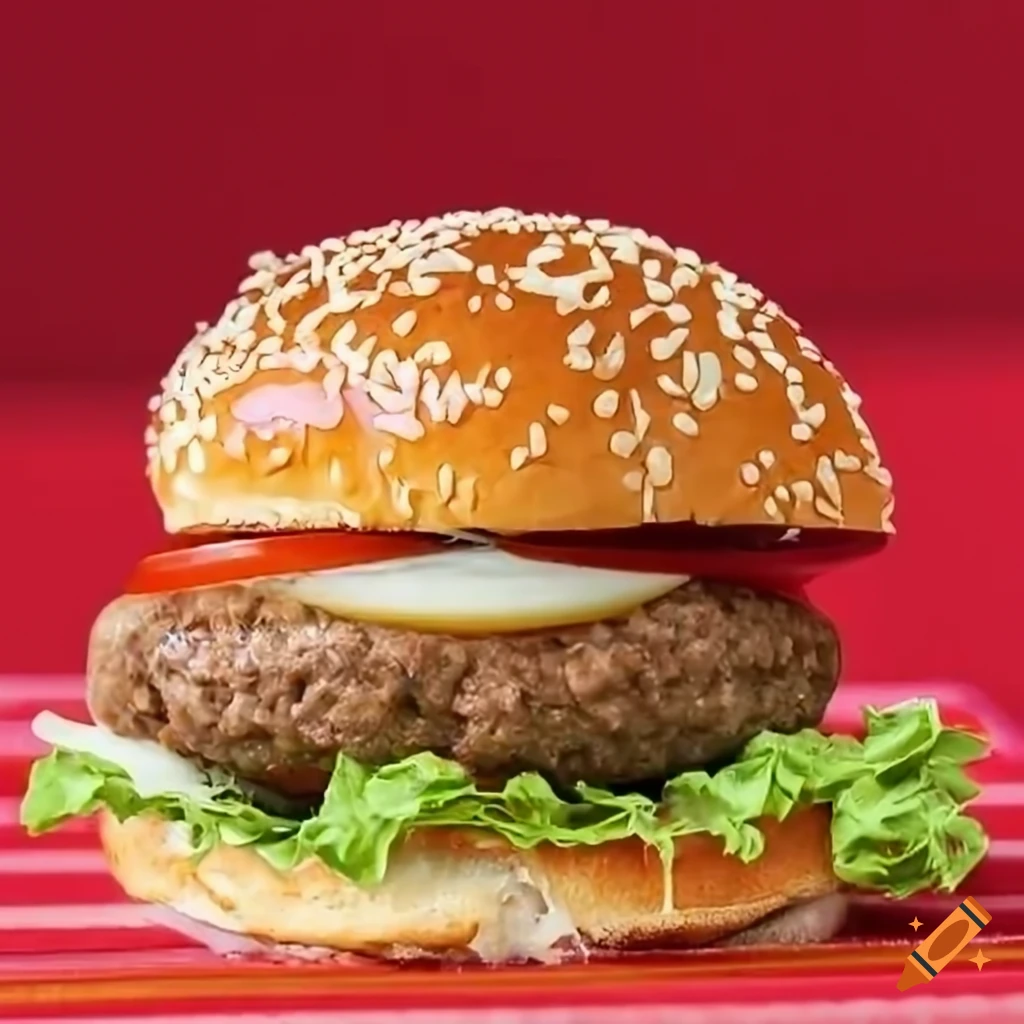 Mouthwatering image of a modern retro burger on Craiyon