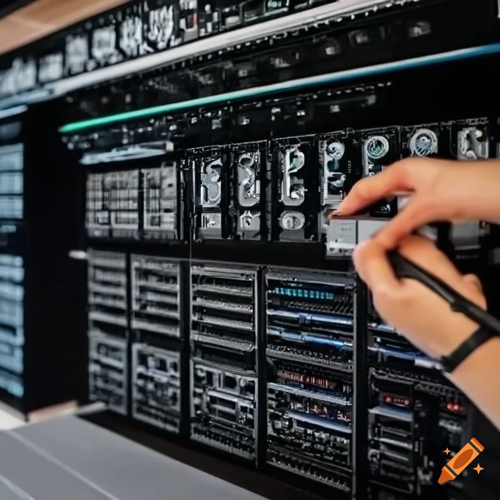 Image depicting server installation process on Craiyon