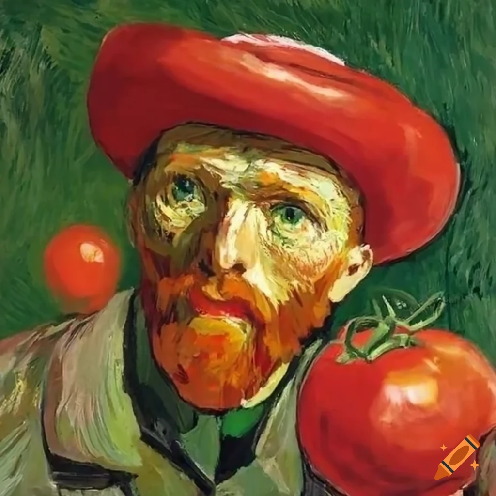 Van gogh painting of a tomato dance club