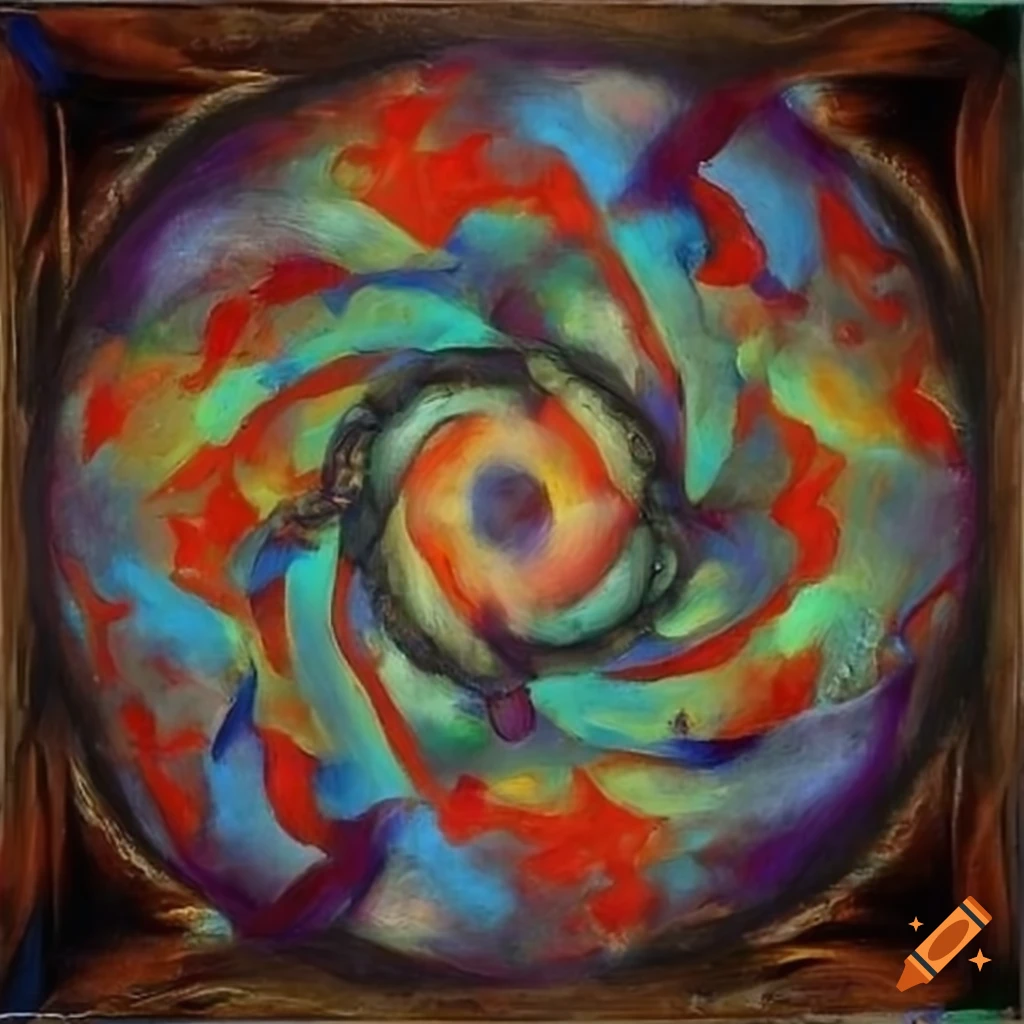 Surrealistic painting of mathematical equations on craiyon