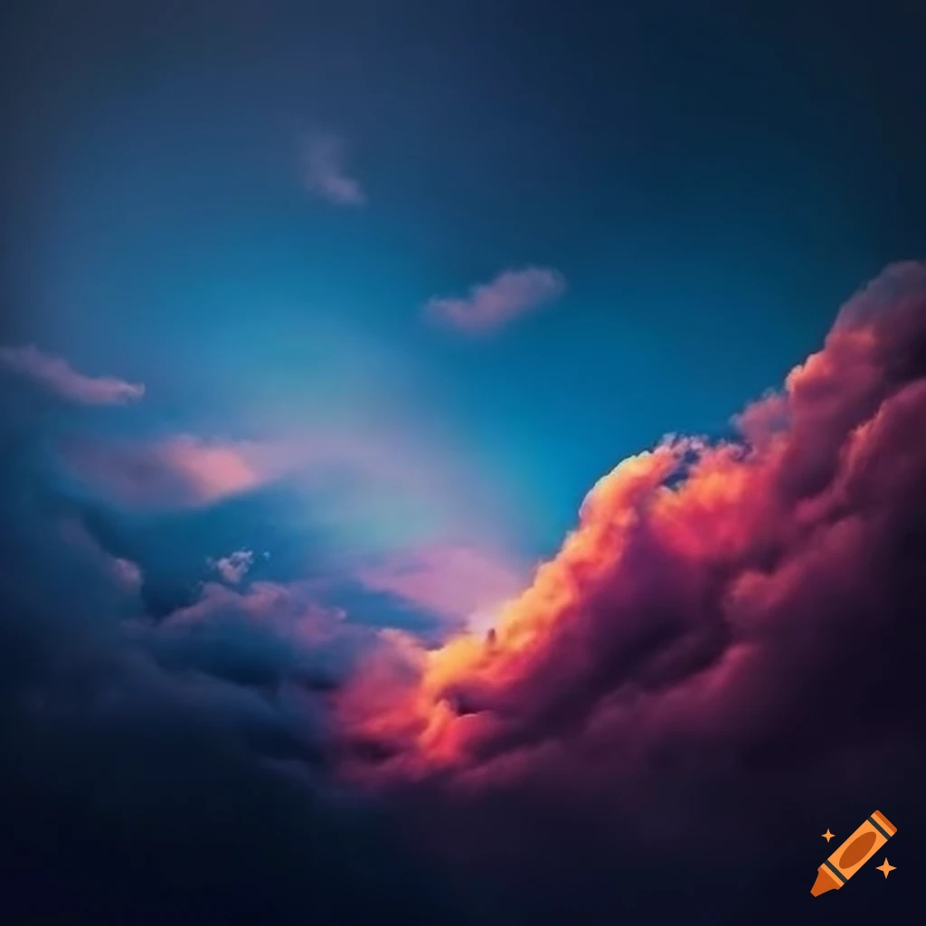 artwork of clouds in the night sky