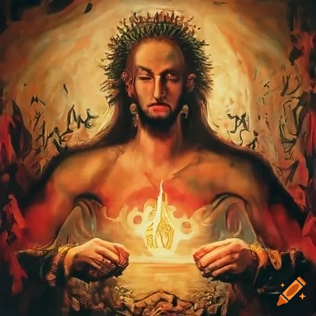 Digital painting of god baldr on Craiyon