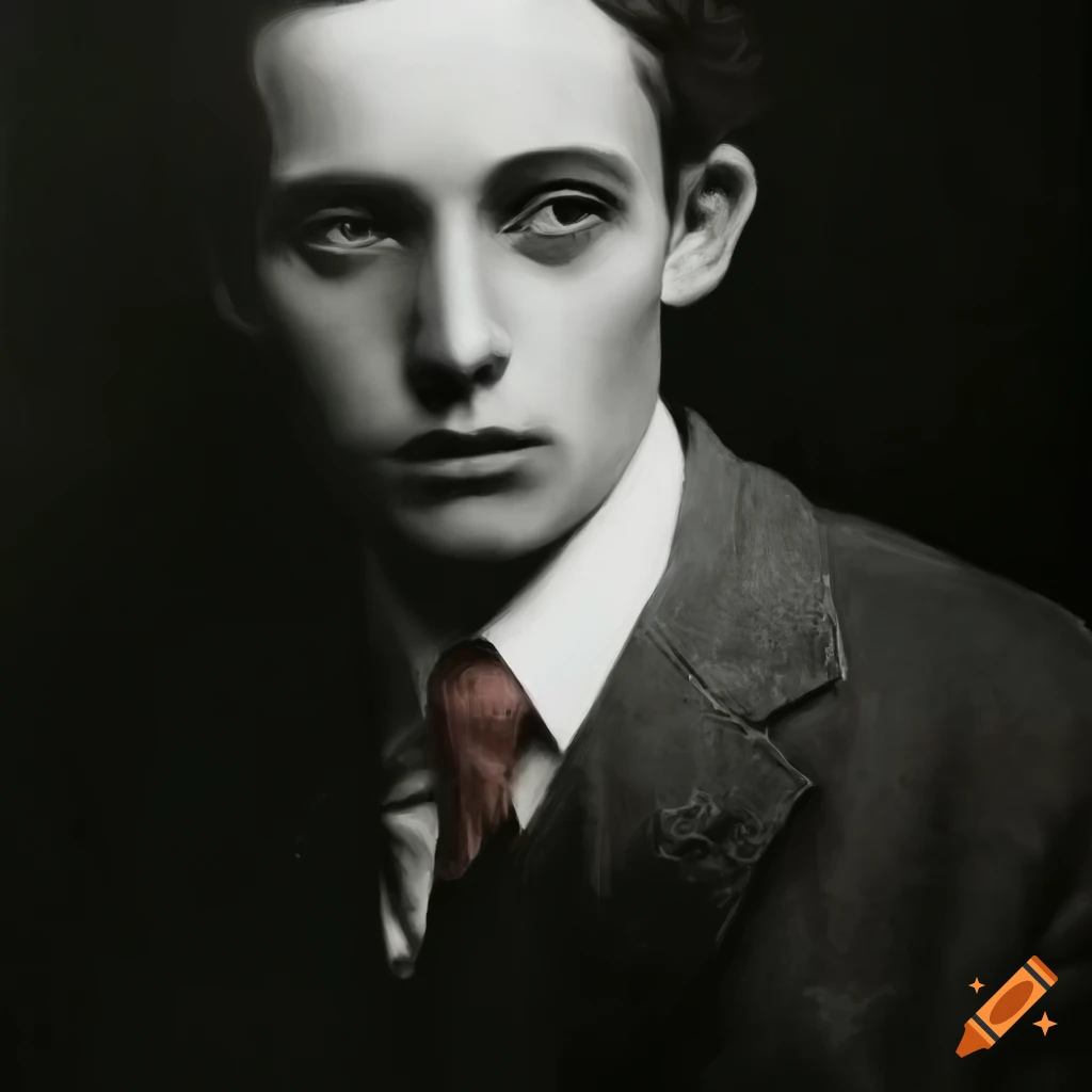Portrait Of A Brooding Young Artist In The 1920s