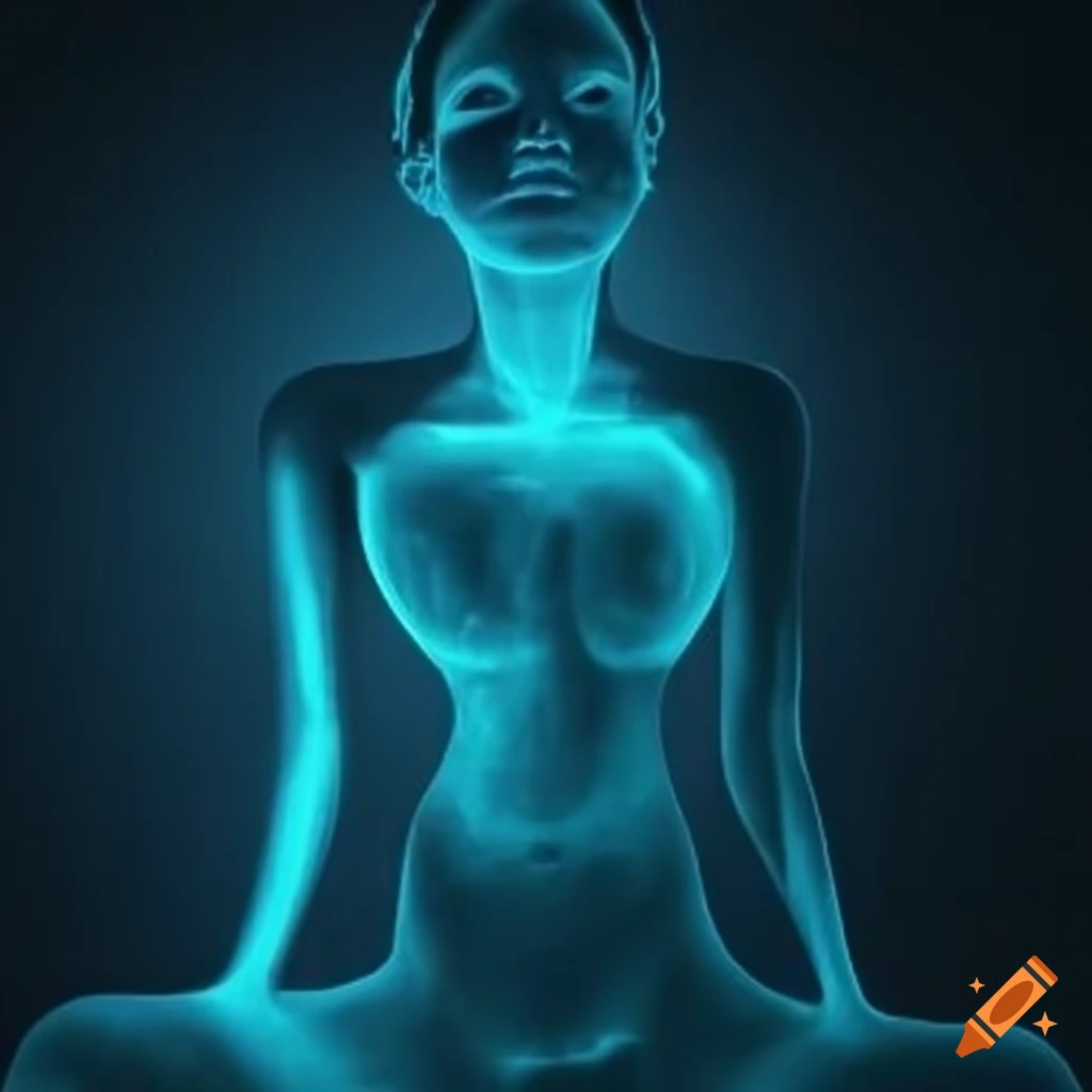 glowing light in human shape