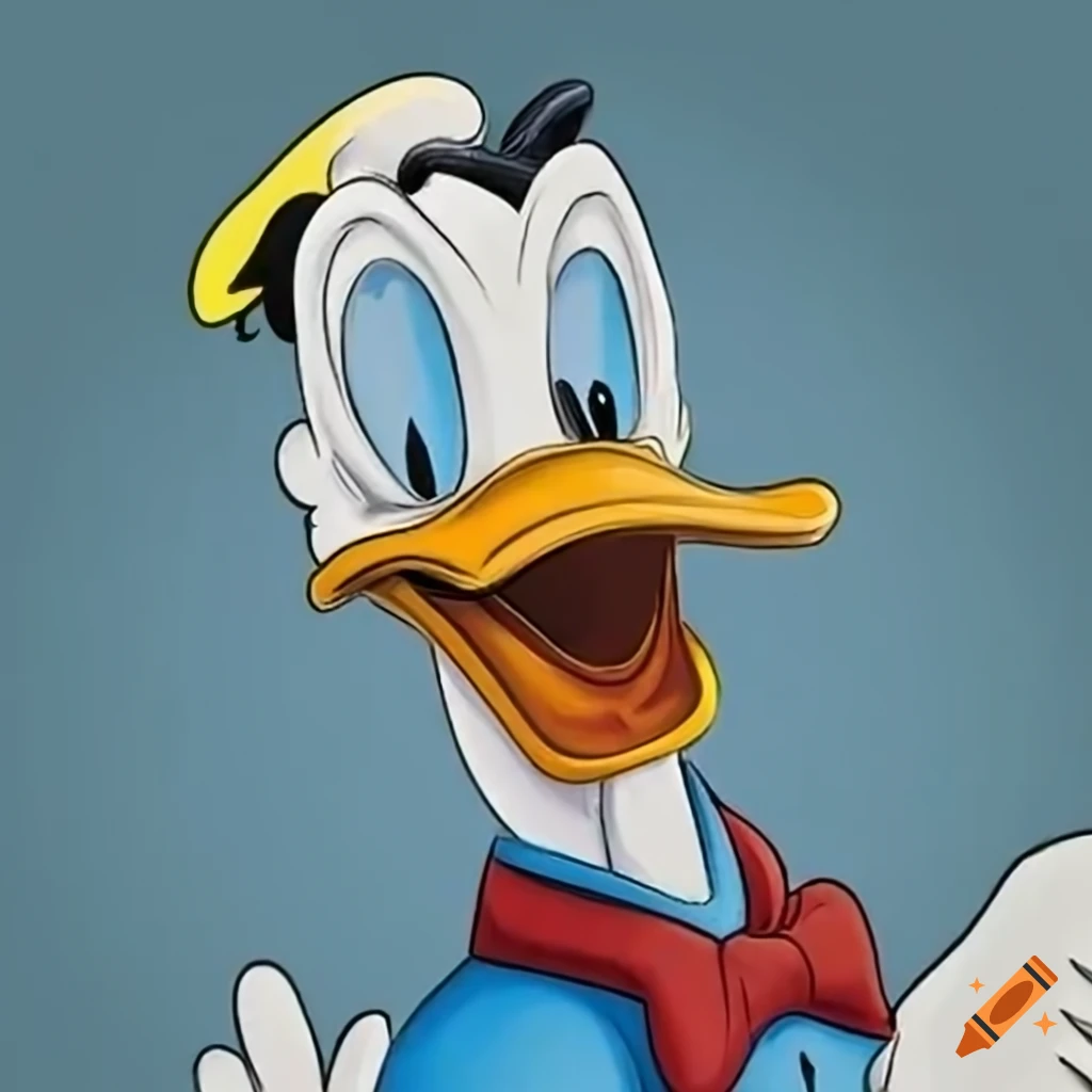 Illustration of donald duck on Craiyon
