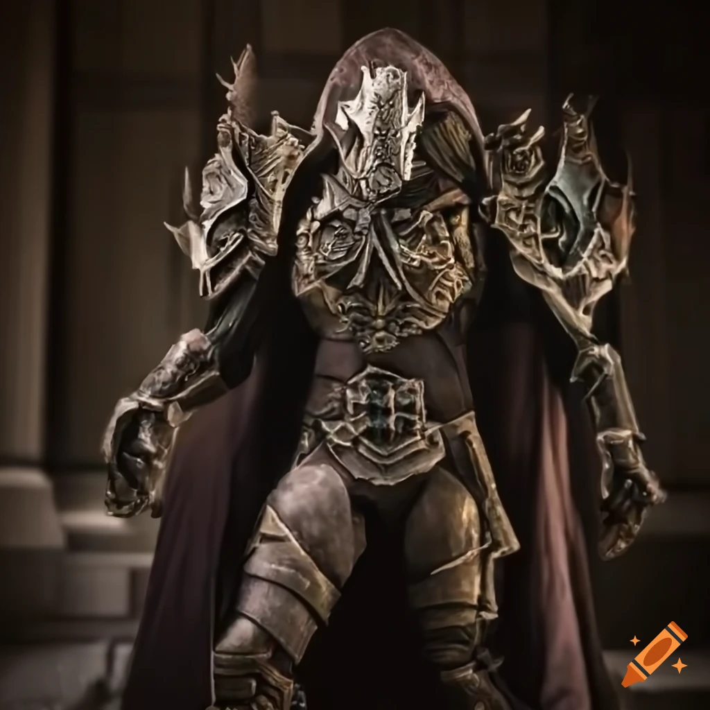 Illustration of a warforged warlock on Craiyon