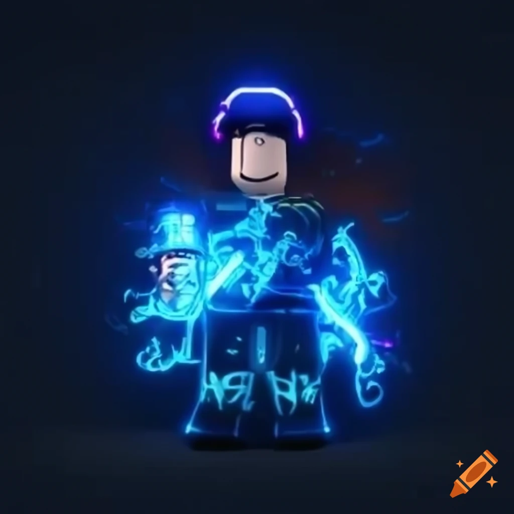 Game icon of two roblox avatars in a moonlit forest