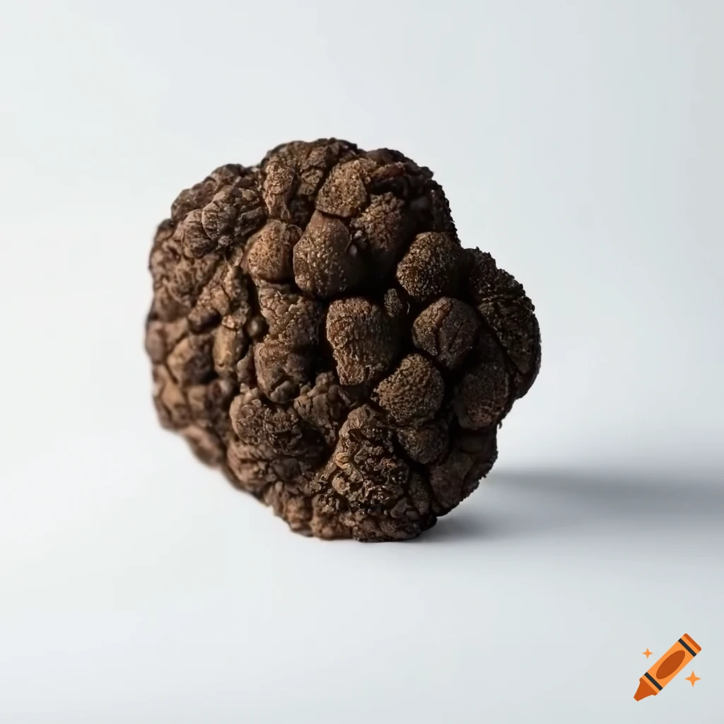 Truffle mushroom on a clean white background