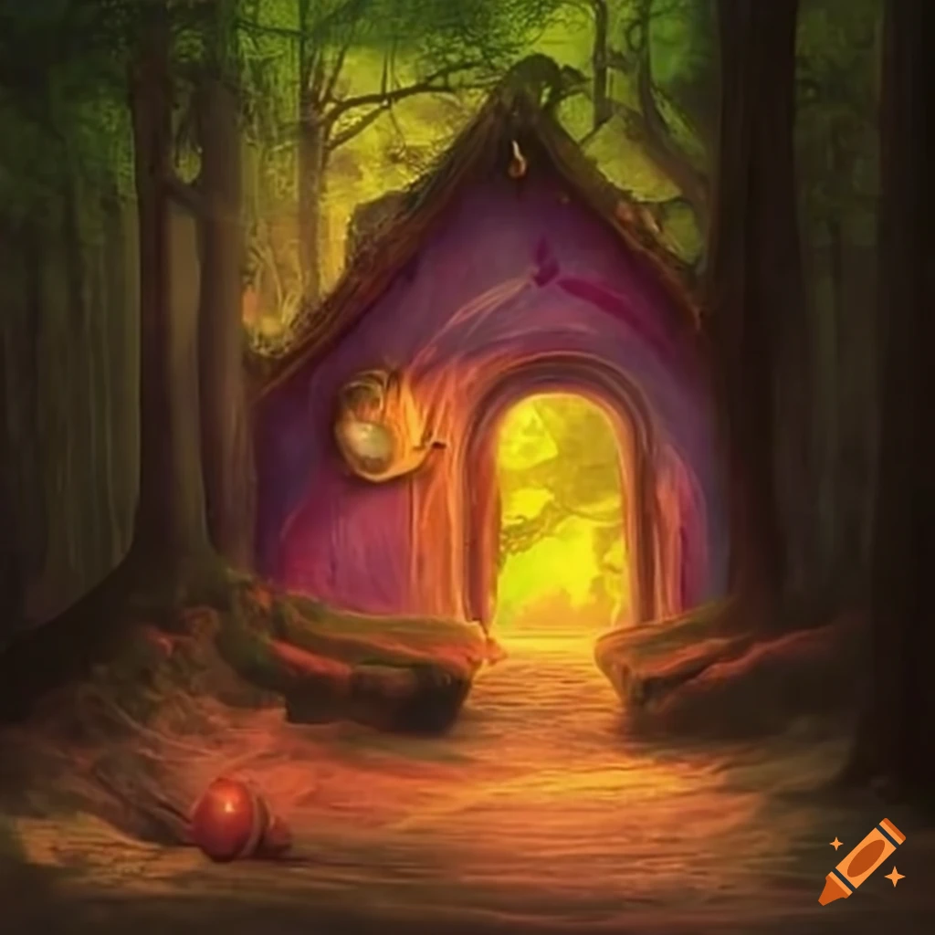 enchanting scene from a hippie realm