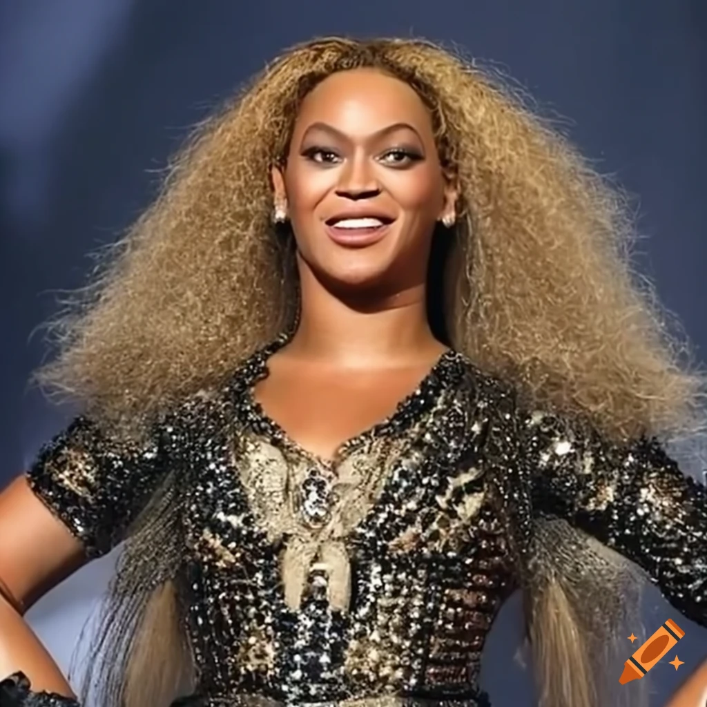 Beyoncé performing on the renaissance world tour on Craiyon