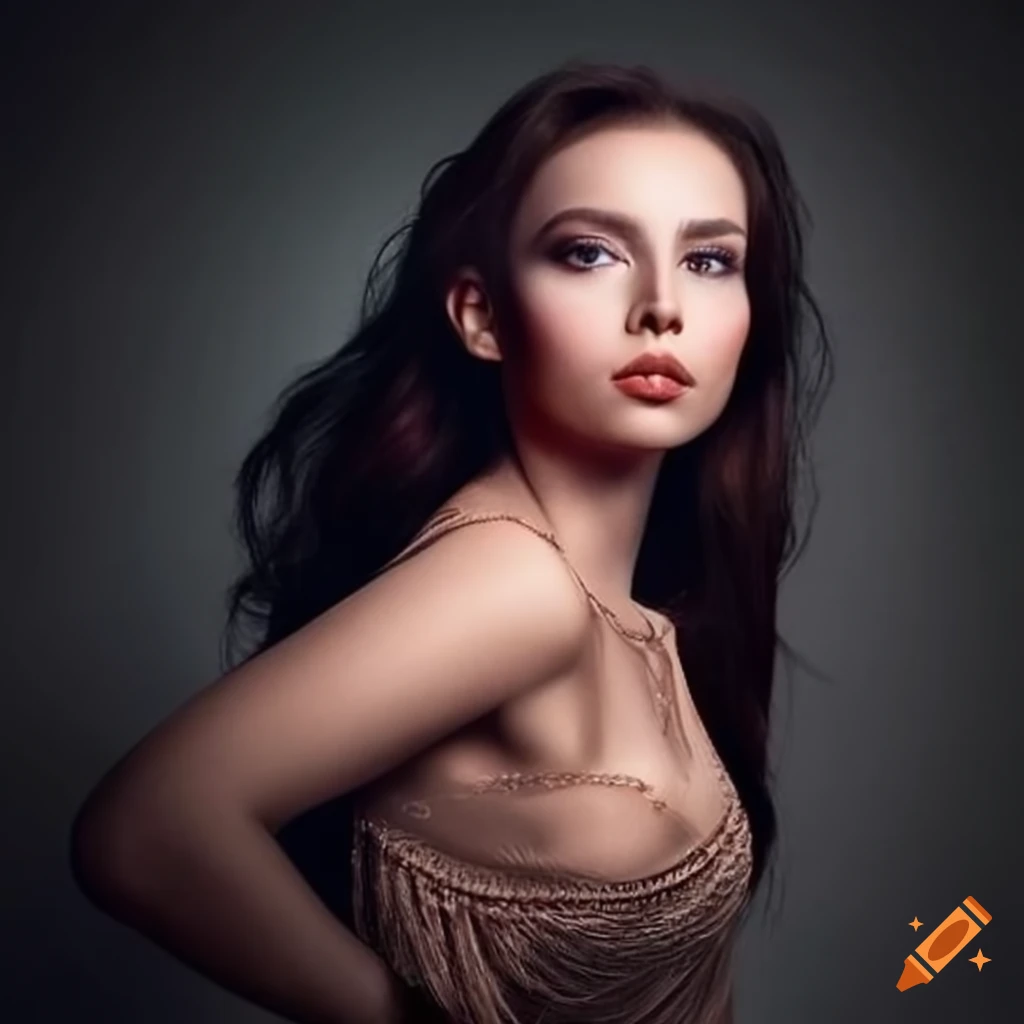 Photographer And Top Model In A Fashion Shoot