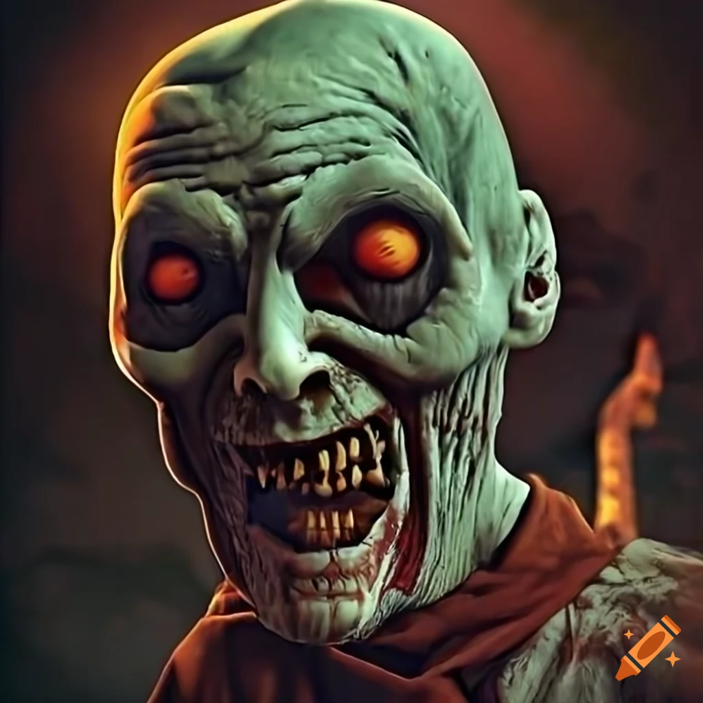 3D Halloween horror trading card