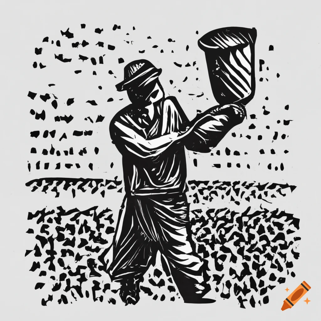 Sketch Farmer Working Vector & Photo (Free Trial) | Bigstock