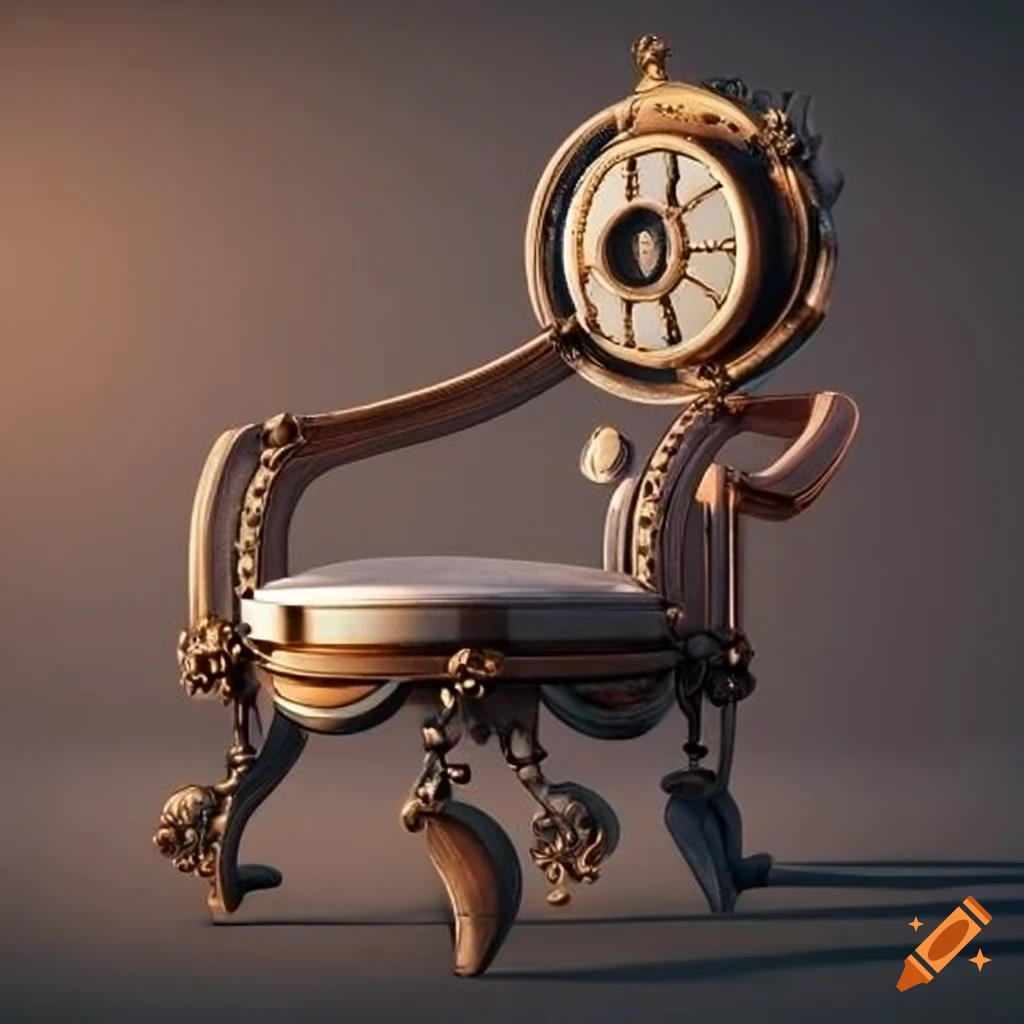 elegant steampunk-style chair