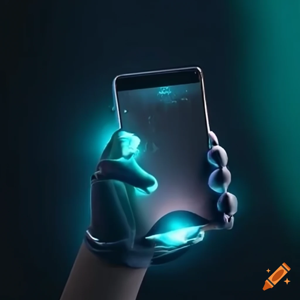 Glove with holographic smartphone interface