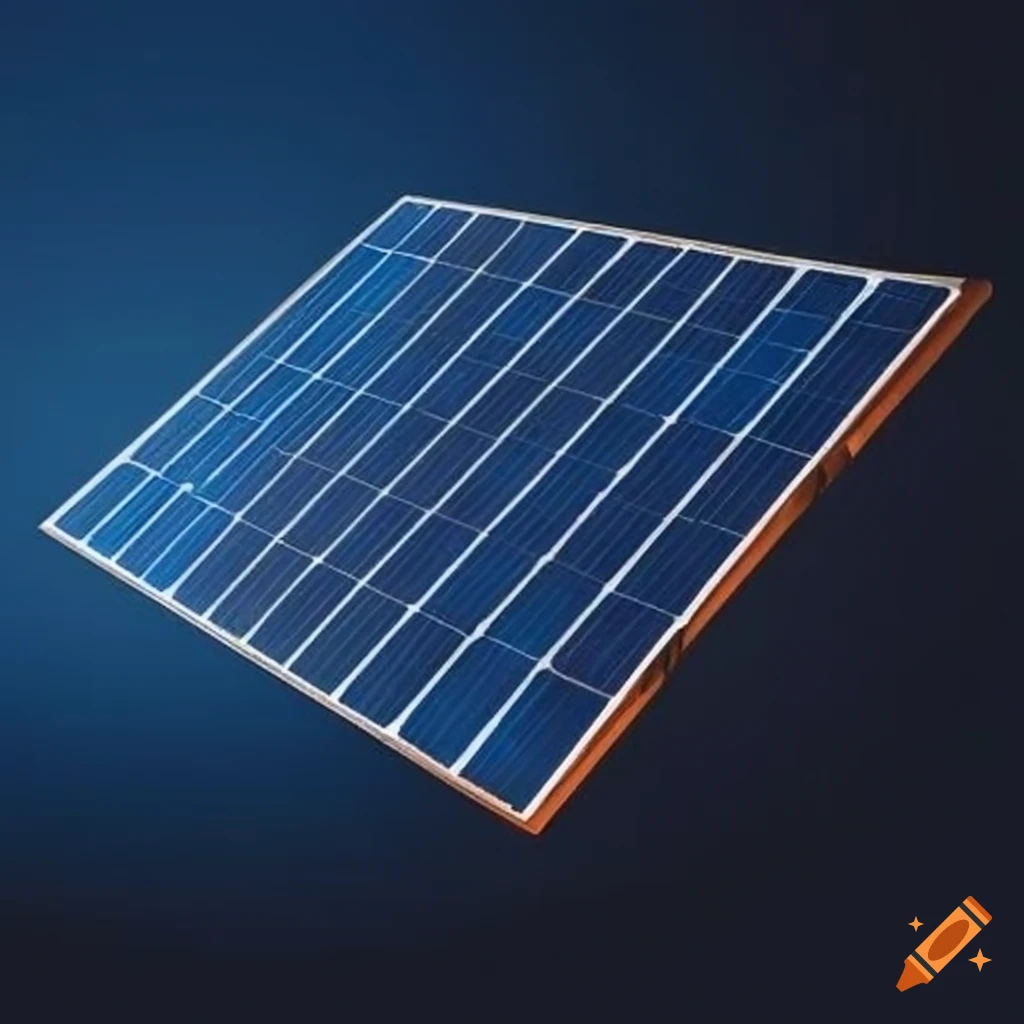 Solar panels generating clean energy on Craiyon