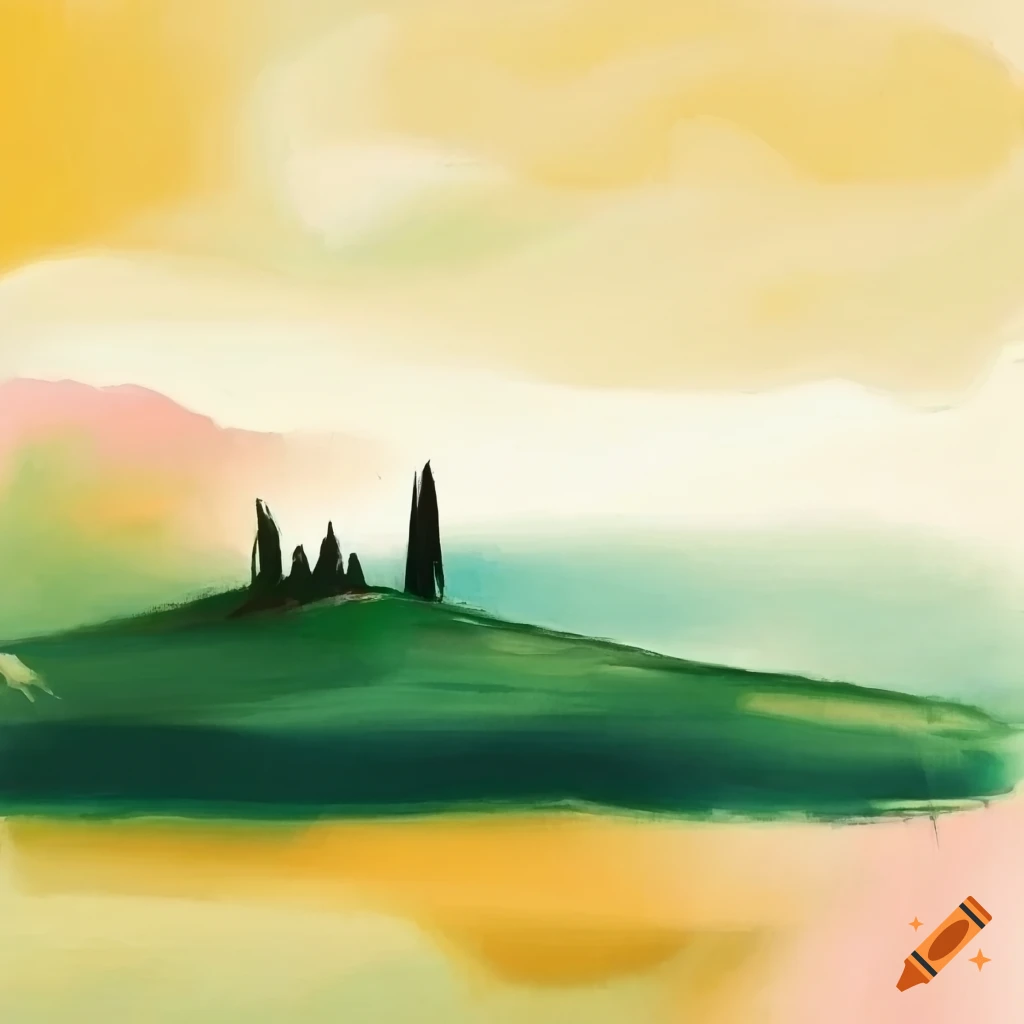 abstract art inspired by Tuscany
