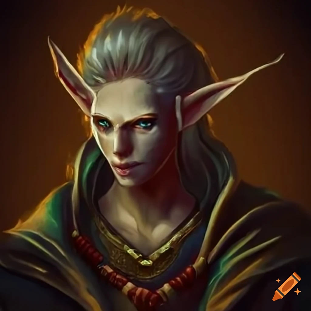 fantasy-illustration-of-an-elf-in-a-forest-on-craiyon