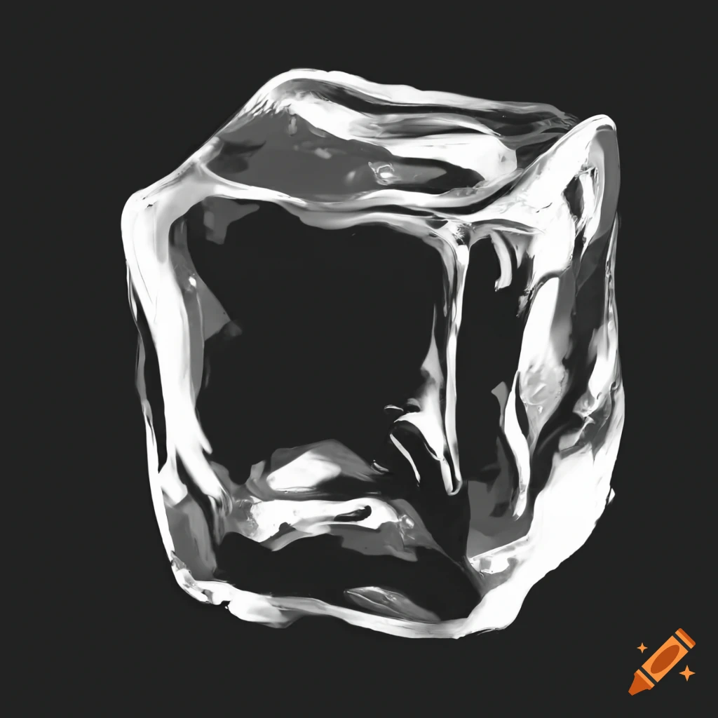 Ice cubes in a glass