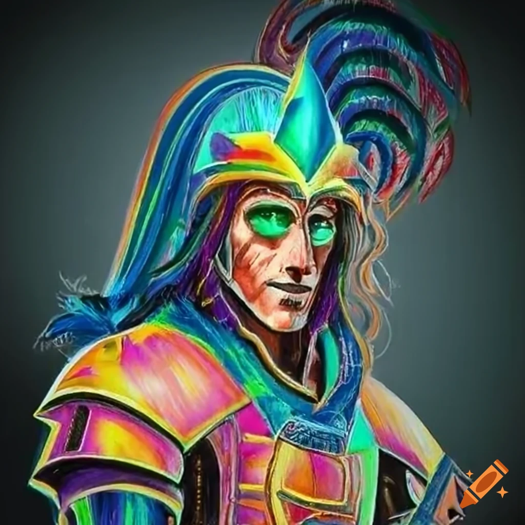 Dillon E.T.'s costume representing the divine mission of the Horseman of Conquest