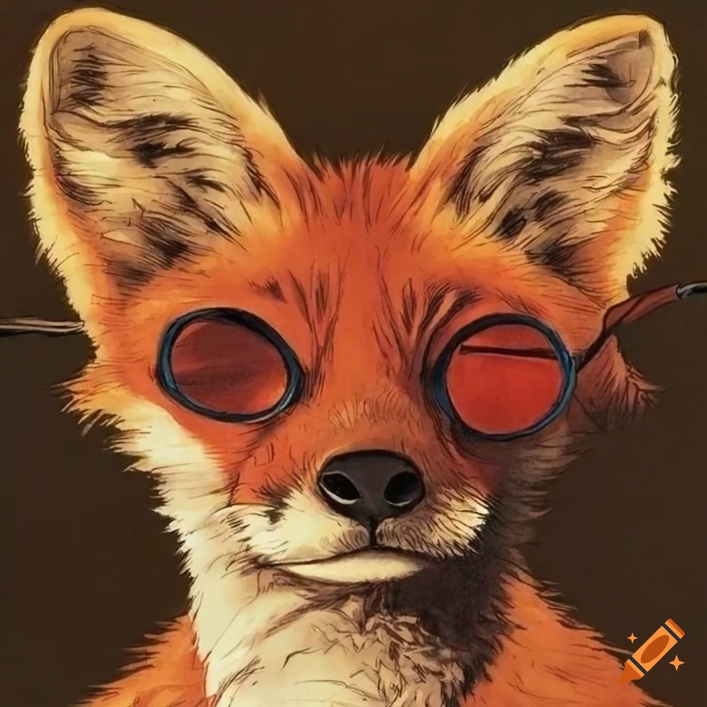 fox in a vineyard from noir graphic novel