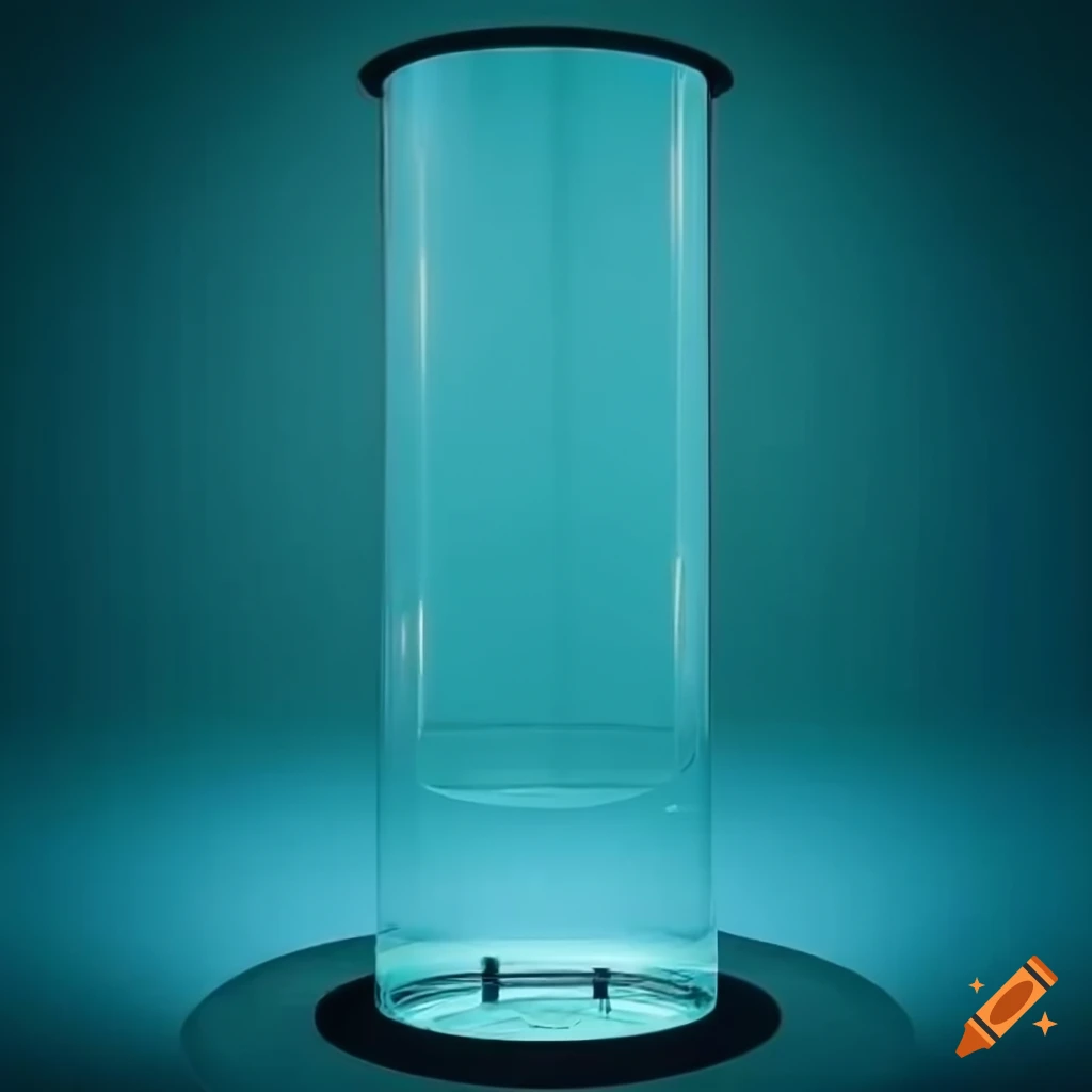 Abstract art installation with suspended glass tubes on Craiyon